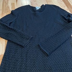 Annie’s Eye Black Latticework Silk/Cashmere Sweater Size 1X